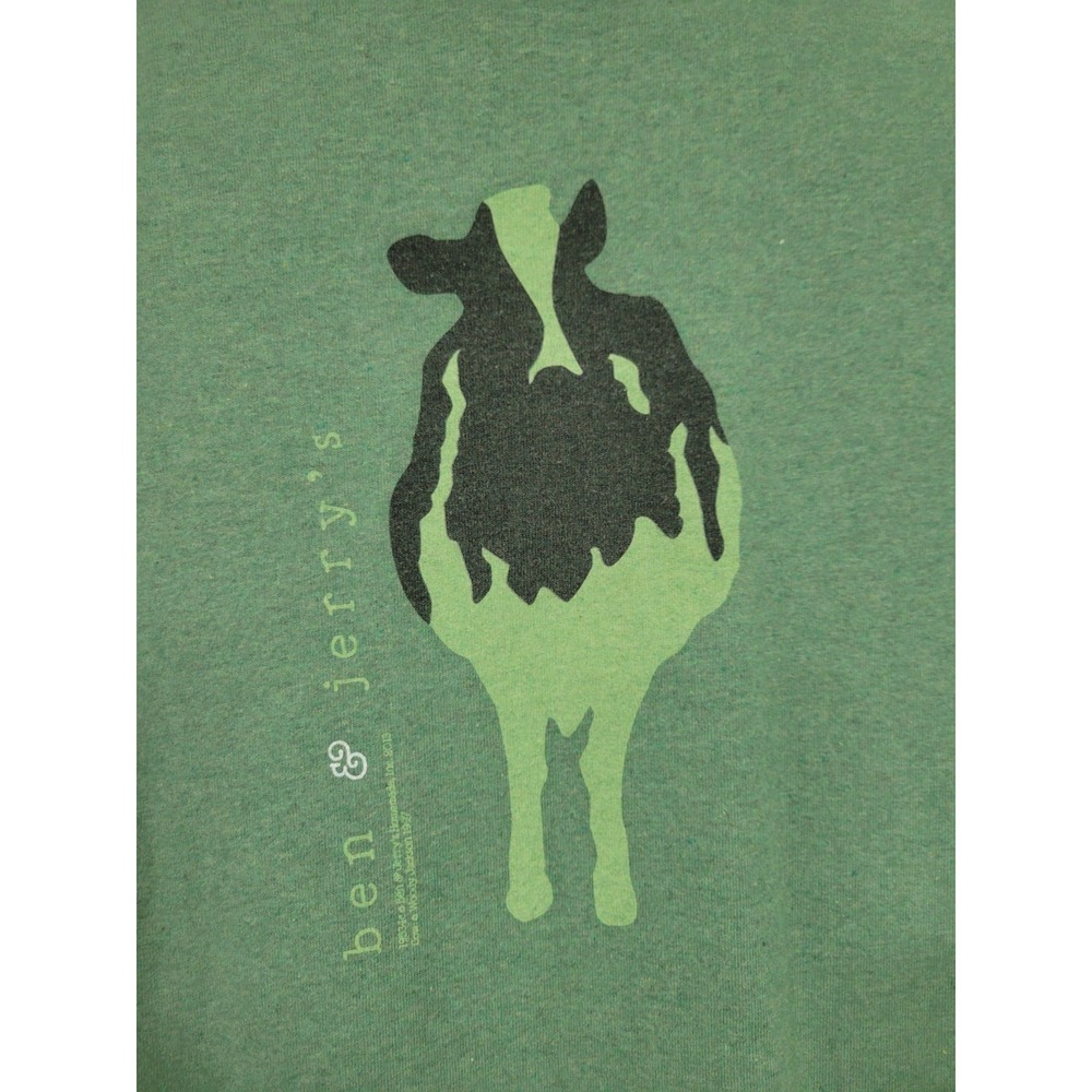 Ben & Jerry's Ice Cream by Sustainu Cow Green Shirt XL - Picture 3 of 7